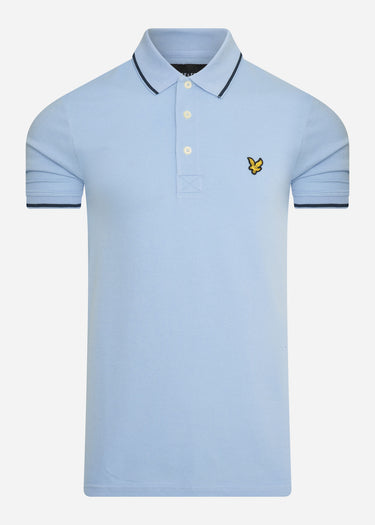 Lyle & Scott Polo's Tipped polo shirt - light blue dark navy