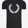 Fred Perry T-shirts Flock laurel wreath t-shirt - black