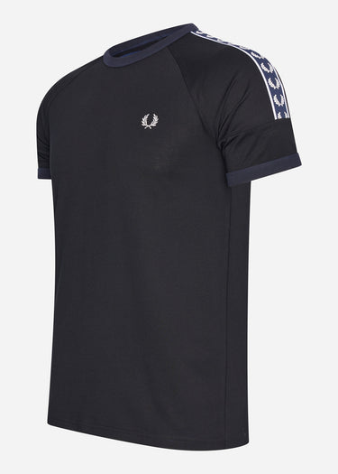 Fred Perry T-shirts Panelled taped t-shirt - black