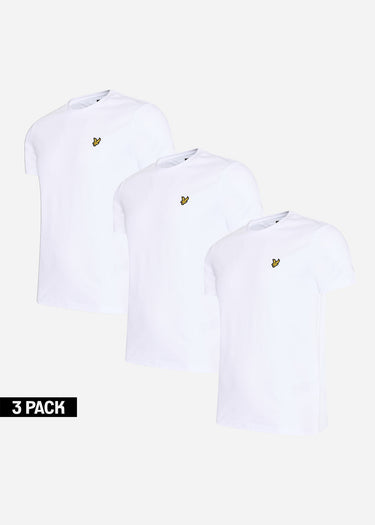 Lyle & Scott T-shirts Plain t-shirt - white 3 pack