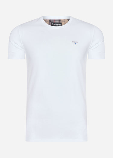 Barbour T-shirts  Tartan sports tee - white