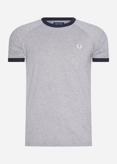 Fred Perry T-shirts Panelled taped t-shirt - steel marl