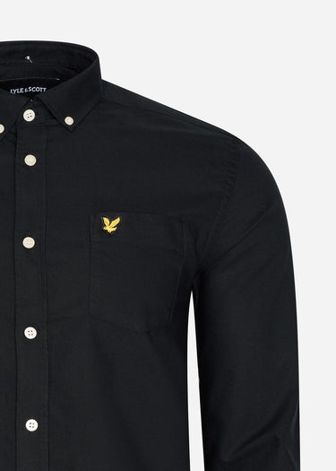 Lyle & Scott Overhemden Oxford shirt - jet black