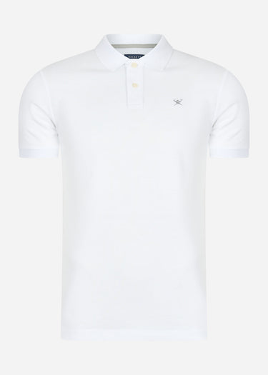 Hackett London Polo's  Cotton pique polo shirt - optic white