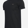 Fred Perry T-shirts Tonal tape ringer t-shirt - black