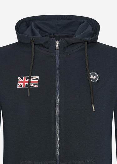 Peaceful Hooligan Vesten Flag zip hoodie - navy