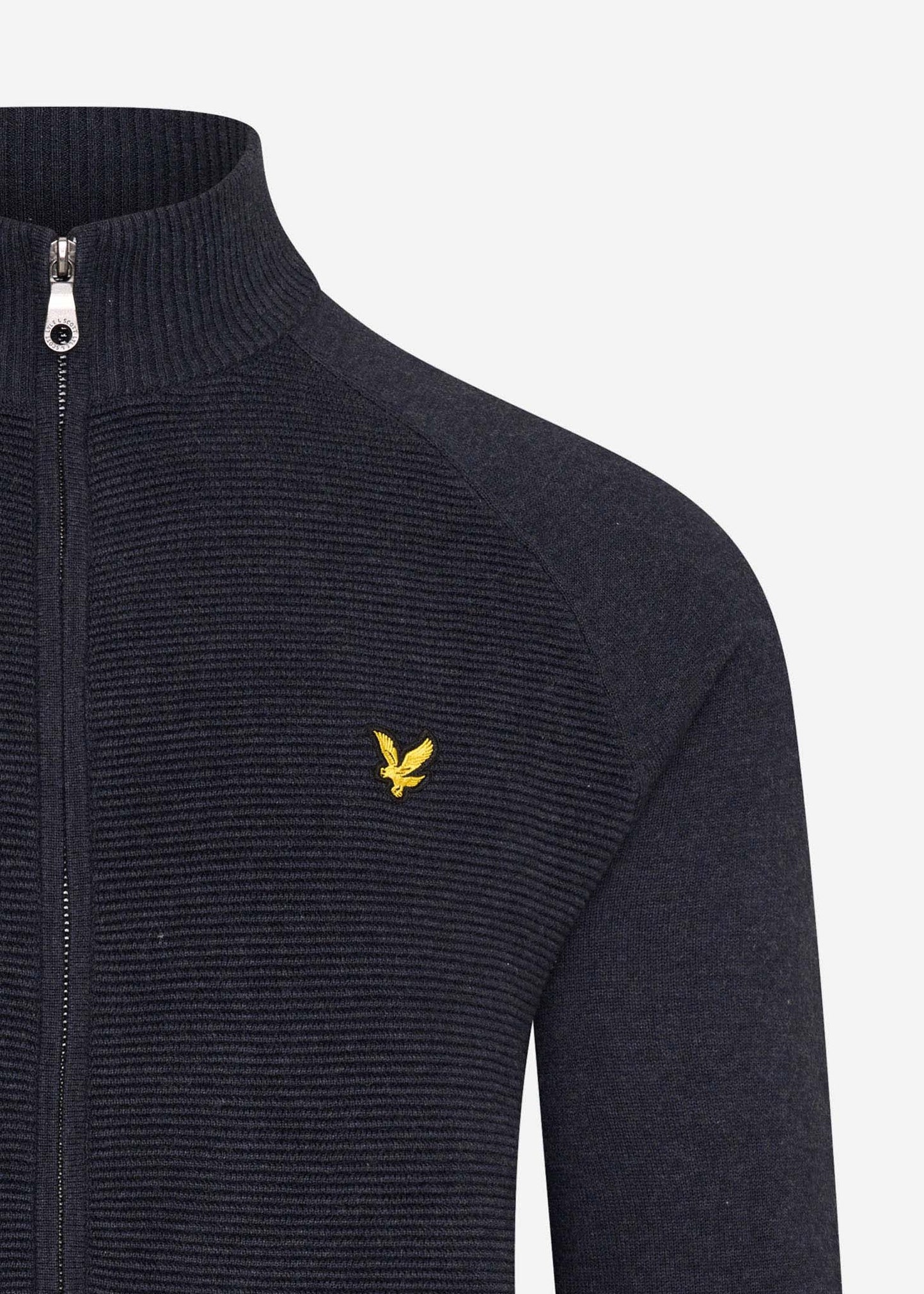 Lyle & Scott Vesten Knitted zip through - dark navy marl