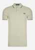 Fred Perry Polo's Twin tipped fred perry shirt - seagrass snow white black