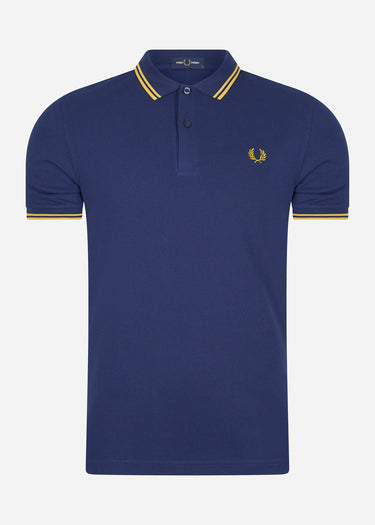 Fred Perry Polo's Twin tipped fred perry shirt - french navy golden hour