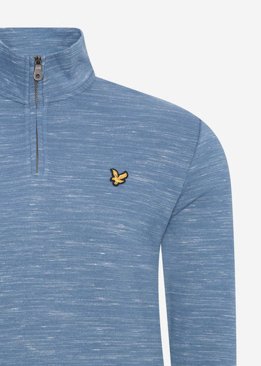 Lyle & Scott Truien Space dye 1/4 zip - slate blue