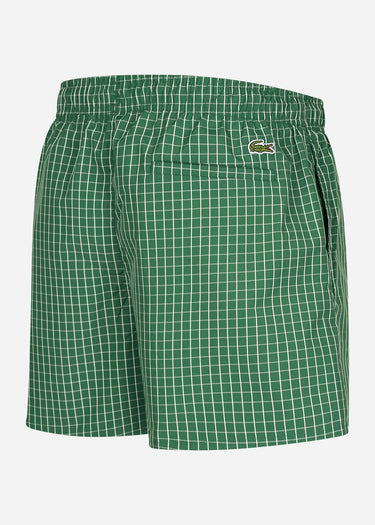 Lacoste Zwembroeken Checkered swimming trunks - green lapland