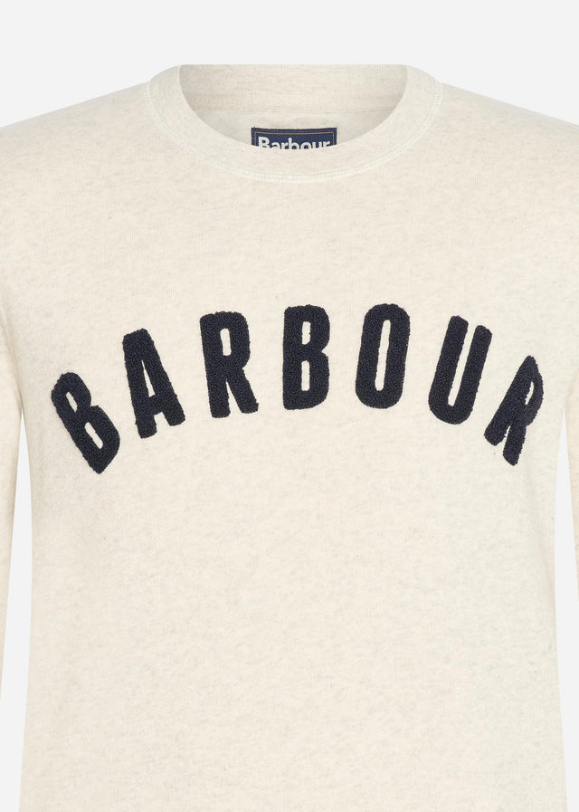 Barbour Truien Prep logo crew - ecru marl
