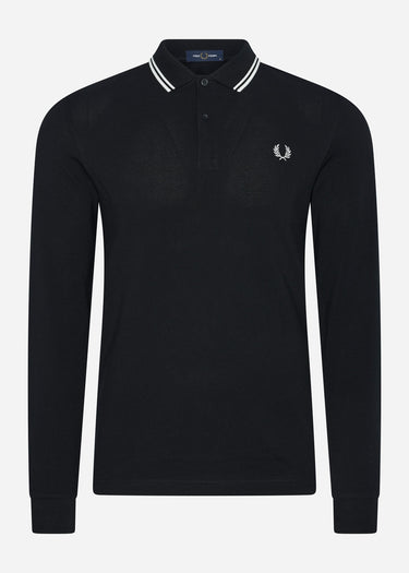Fred Perry Longsleeve Polo's Ls twin tipped polo shirt - black