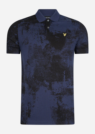 Lyle & Scott Polo's Erosion print polo shirt - navy