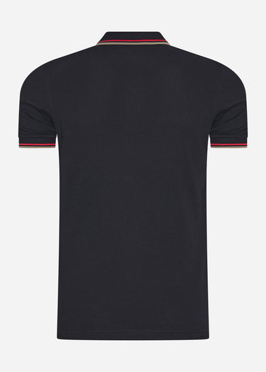 Fred Perry Polo's Twin tipped fred perry shirt - black washed red sage green
