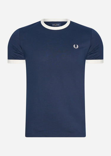 Fred Perry T-shirts Taped ringer t-shirt - carbon blue