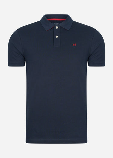 Hackett London Polo's  Cotton pique polo shirt - navy