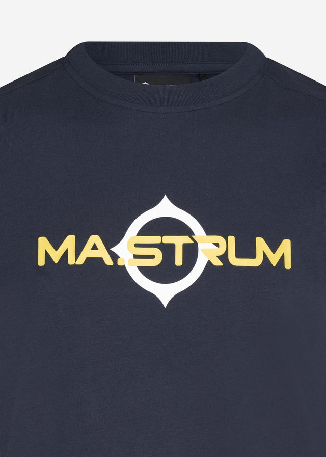 MA.Strum T-shirts SS logo print tee - ink navy