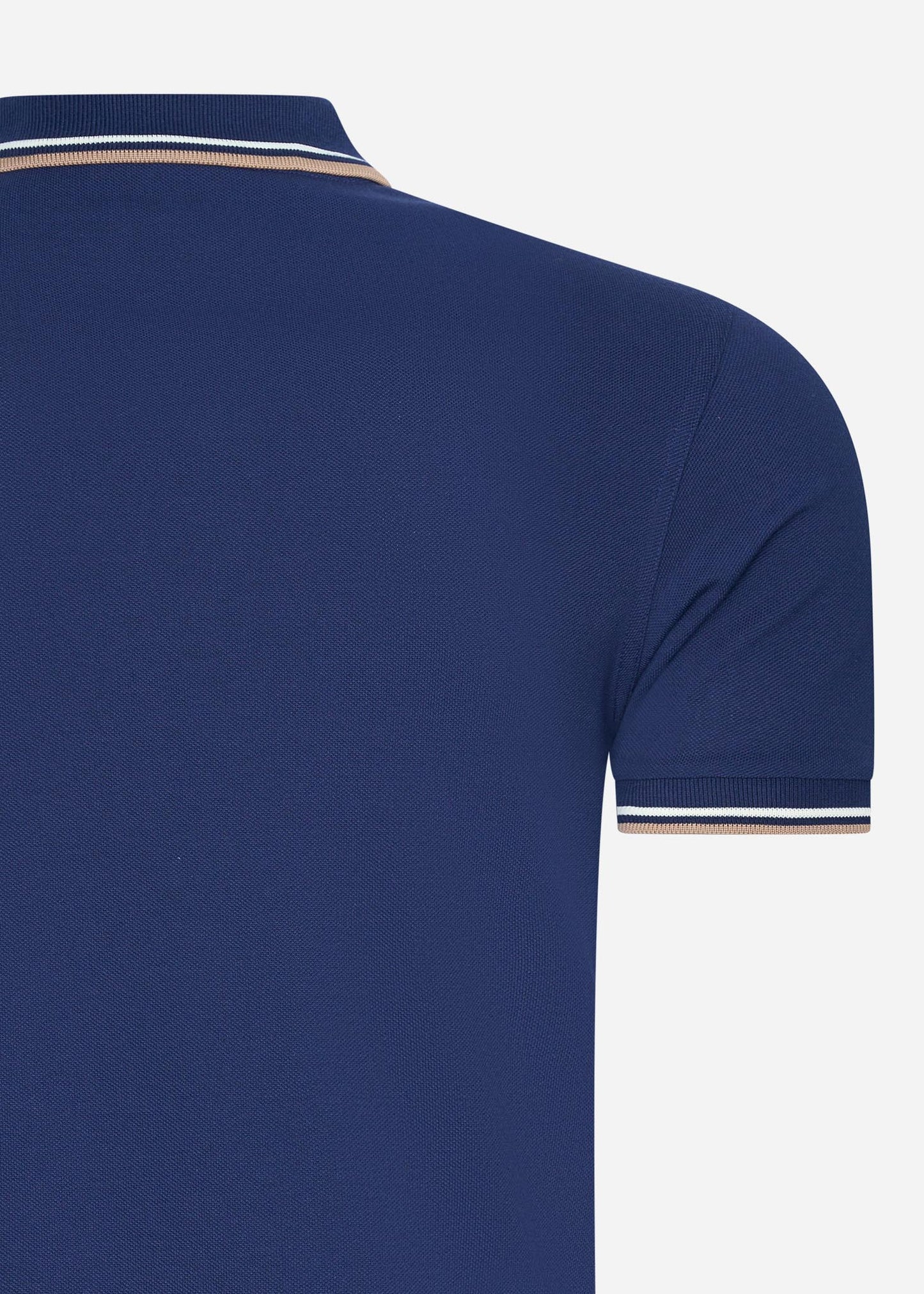 Fred Perry Polo's Twin tipped fred perry shirt - navy ecru warm stone