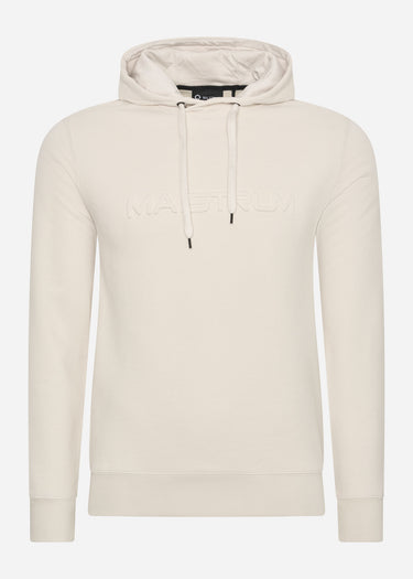 MA.Strum Hoodies Embossed logo overhead hoody - aluminium