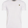 Lyle & Scott T-shirts Breton stripe t-shirt - light mist