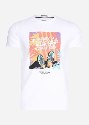 Weekend Offender T-shirts Single step - white