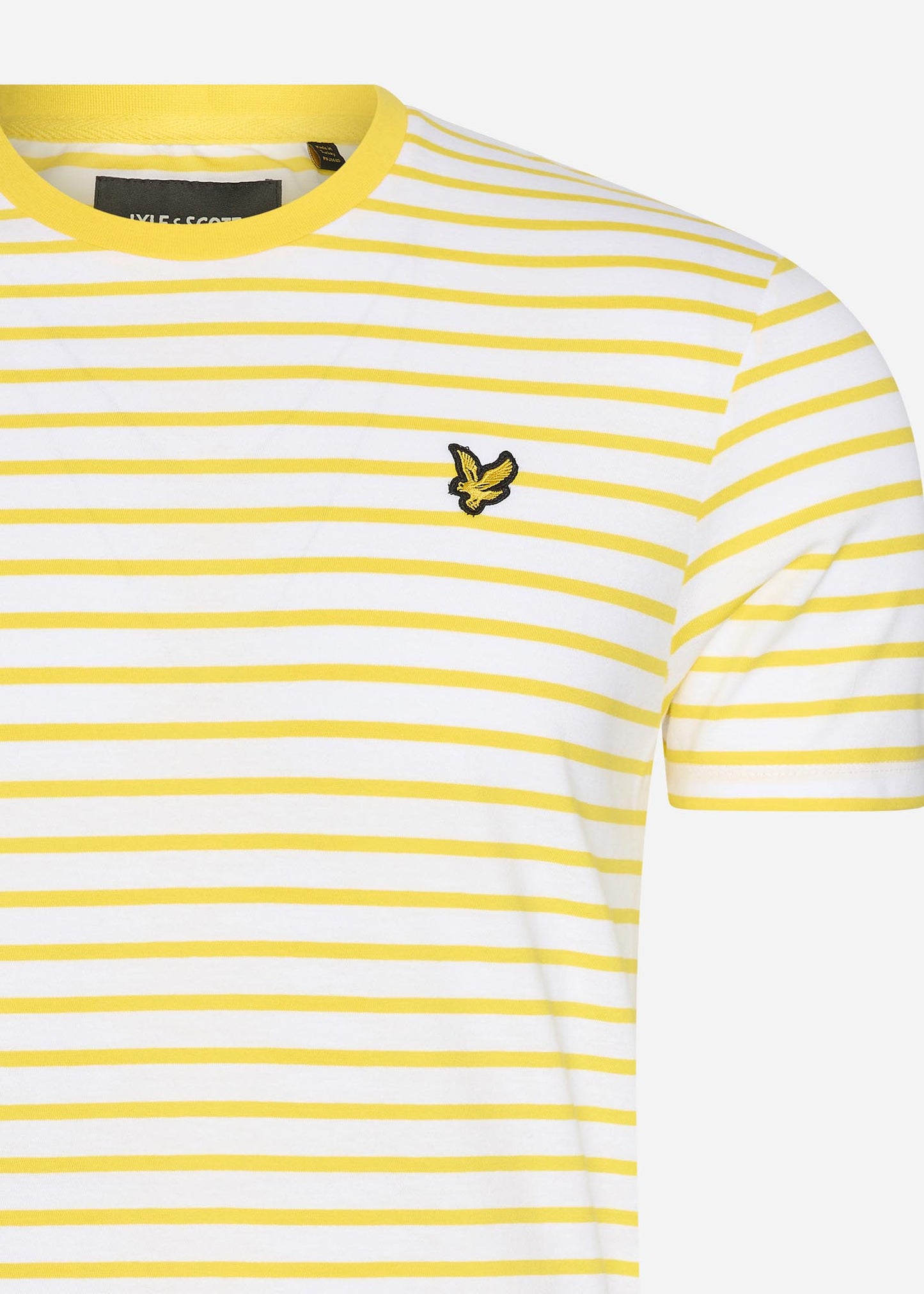 Lyle & Scott T-shirts Breton stripe t-shirt - sunshine yellow white