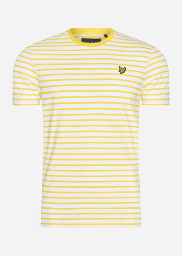 Lyle & Scott T-shirts Breton stripe t-shirt - sunshine yellow white