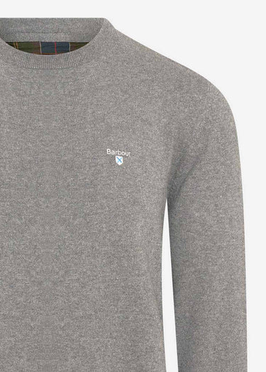 Barbour Truien Essential cotton cashmere crew - grey marl