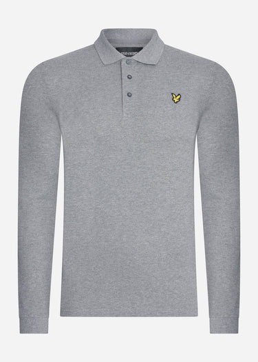 Lyle & Scott Longsleeve Polo's  LS polo shirt - mid grey marl