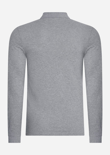 Lyle & Scott Longsleeve Polo's LS polo shirt - mid grey marl