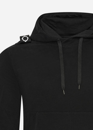 MA.Strum Hoodies Core overhead hoody- jet black