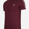Fred Perry T-shirts Contrast tape ringer t-shirt - oxblood
