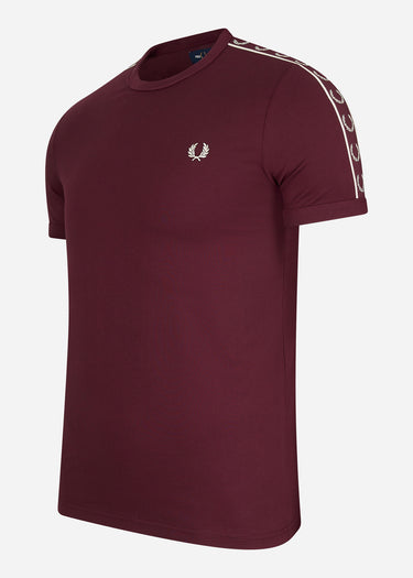 Fred Perry T-shirts Contrast tape ringer t-shirt - oxblood