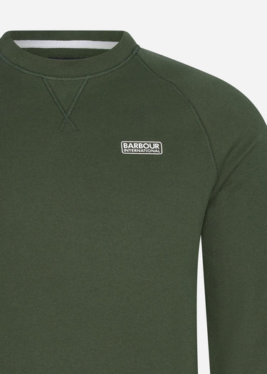 Barbour International Truien Essential crew neck sweat - kombu green