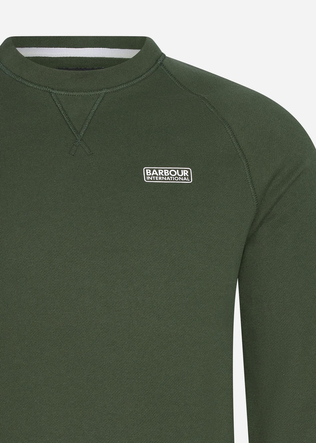 Barbour International Truien Essential crew neck sweat - kombu green