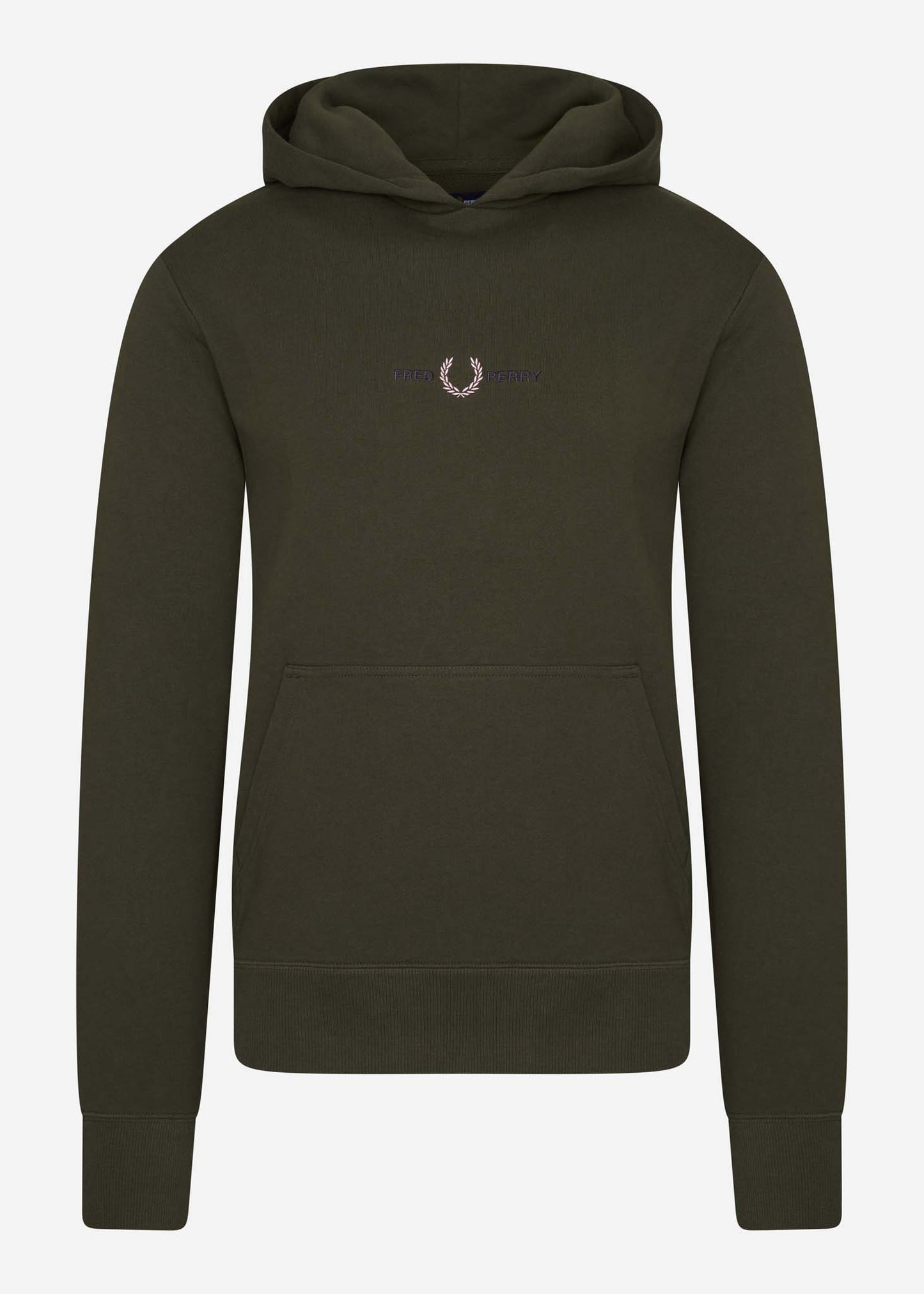 Fred Perry Hoodies Embroidered hooded sweatshirt - hunting green
