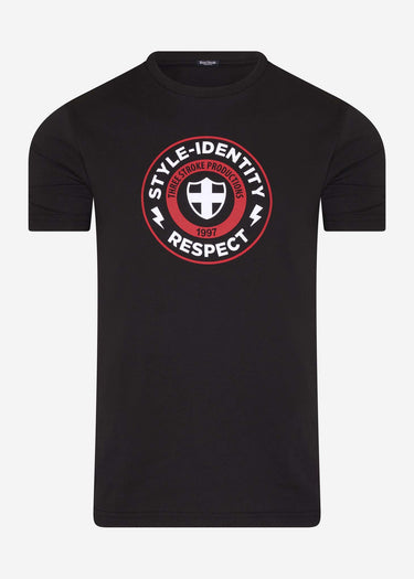 Three Stroke T-shirts  Style idenity respect tee - black