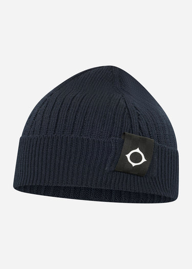 MA.Strum Mutsen Rib knit beanie - dark navy