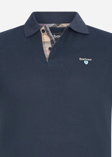 Barbour Polo's Barbour tartan pique polo - new navy