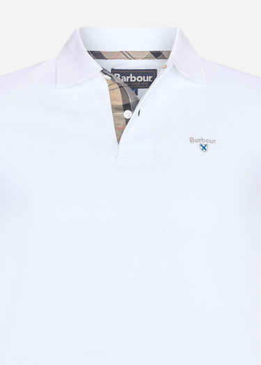 Barbour Polo's Tartan pique polo shirt - white dress