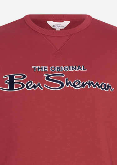 Ben Sherman Truien Signature logo sweat - red