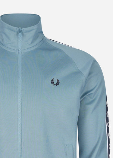Fred Perry Vesten Contrast tape track jacket - ash blue navy