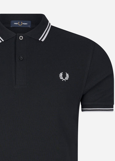 Fred Perry Polo's Back graphic polo shirt - black