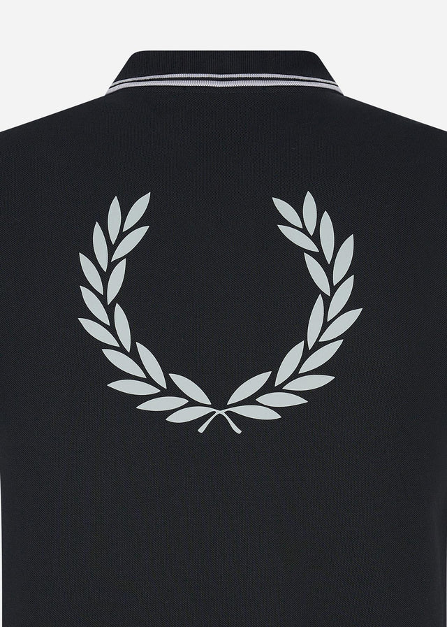 Fred Perry Polo's Back graphic polo shirt - black