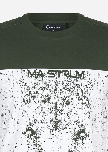 MA.Strum T-shirts  Half body print tee - oil slick