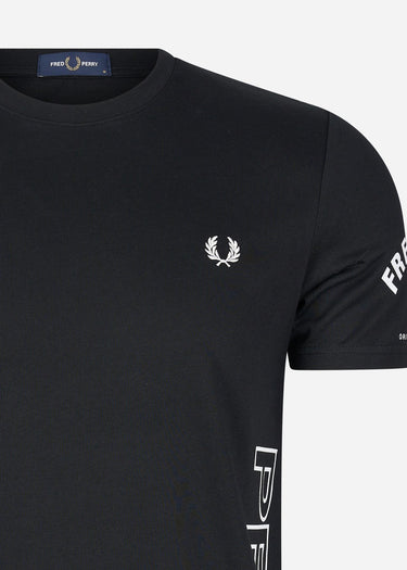 Fred Perry T-shirts Bold branding t-shirt - black