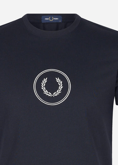 Fred Perry T-shirts Circle branding t-shirt - navy
