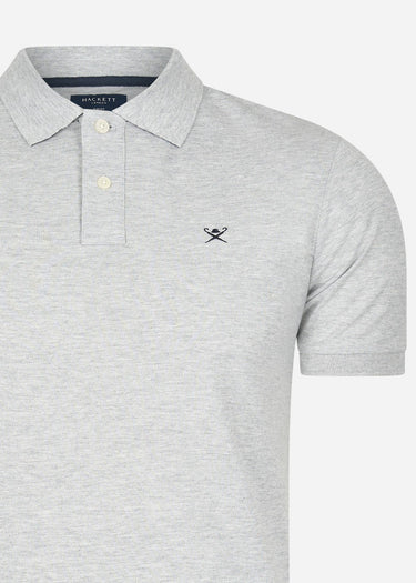 Hackett London Polo's  Cotton pique polo shirt - light grey marl