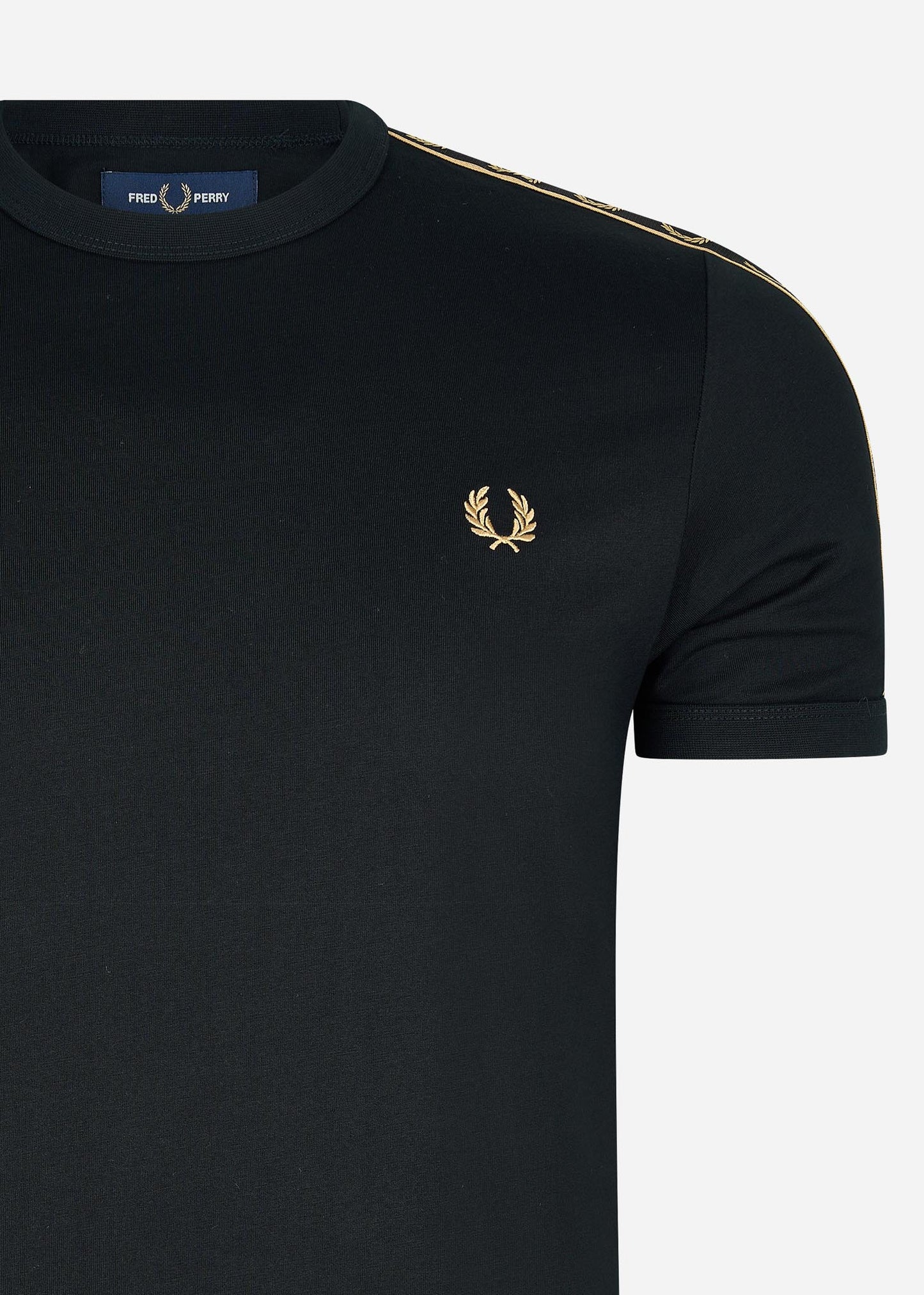 Fred Perry T-shirts Contrast tape ringer t-shirt - black gold